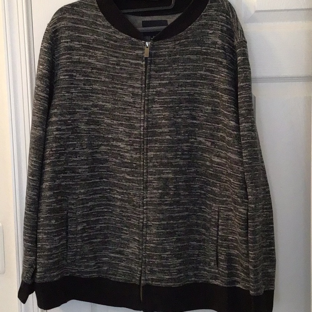 Gray and Black Zip-Up Jacket